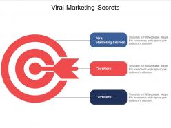 Viral marketing secrets ppt powerpoint presentation infographics brochure cpb