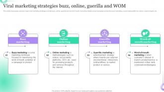 Viral Marketing Strategies Buzz Online Guerilla And Hosting Viral Social Media Campaigns