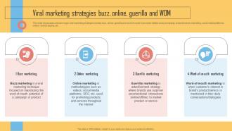 Viral Marketing Strategies Buzz Online Guerilla And Wom Using Viral Networking