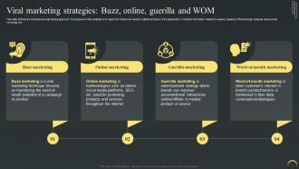 Viral Marketing Strategies Buzz Online Guerilla Maximizing Campaign Reach Through Buzz