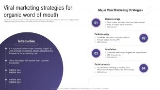 Viral Marketing Strategies For Of Mouth Using Social Media To Amplify Wom Marketing Efforts MKT SS V