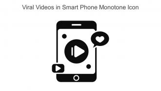 Viral Videos In Smart Phone Monotone Icon In Powerpoint Pptx Png And Editable Eps Format