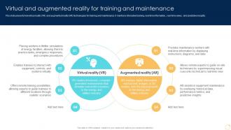 Virtual And Augmented Reality For Training And Maintenance Enabling Growth Centric DT SS