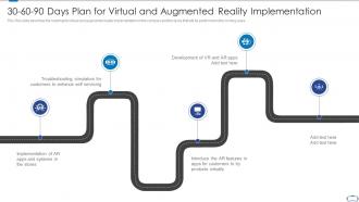 Virtual and augmented reality implementation 30 60 90 days plan ppt outline skills