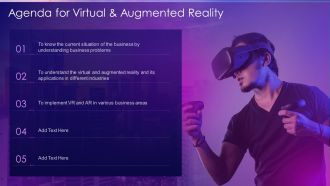 Virtual and augmented reality it agenda for virtual and augmented reality