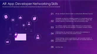 Virtual and augmented reality it ar app developer networking skills