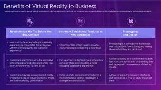 Virtual and augmented reality it benefits of virtual reality to business
