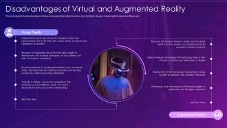 Virtual and augmented reality it disadvantages of virtual and augmented reality