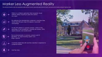 Virtual and augmented reality it marker less augmented reality