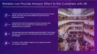 Virtual and augmented reality it retailers can provide amazon effect to the customers with ar