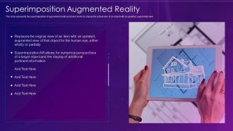 Virtual and augmented reality it superimposition augmented reality