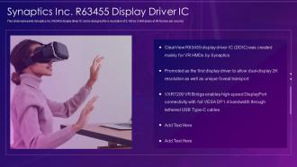 Virtual and augmented reality it synaptics inc r63455 display driver ic
