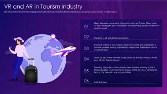 Virtual and augmented reality it vr and ar in tourism industry ppt slides topics