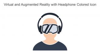 Virtual And Augmented Reality With Headphone Colored Icon In Powerpoint Pptx Png And Editable Eps Format