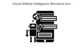 Virtual Artificial Intelligence Monotone Icon In Powerpoint Pptx Png And Editable Eps Format