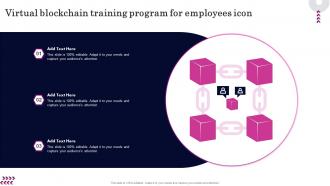 Virtual Blockchain Training Program For Employees Icon