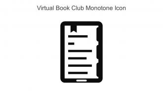 Virtual Book Club Monotone Icon In Powerpoint Pptx Png And Editable Eps Format
