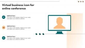 Virtual Business Icon For Online Conference
