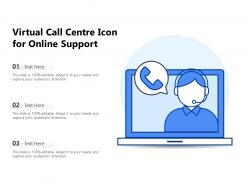 Virtual call centre icon for online support
