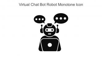 Virtual Chat Bot Robot Monotone Icon In Powerpoint Pptx Png And Editable Eps Format