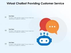 Virtual chatbot providing customer service