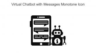 Virtual Chatbot With Messages Monotone Icon In Powerpoint Pptx Png And Editable Eps Format