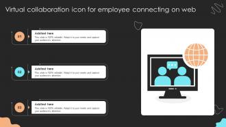 Virtual Collaboration Icon For Employee Connecting On Web