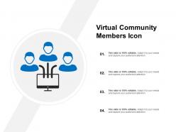 Virtual community members icon