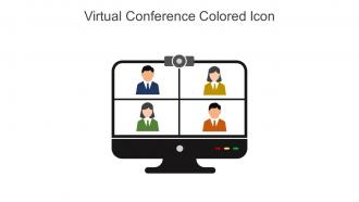 Virtual Conference Colored Icon In Powerpoint Pptx Png And Editable Eps Format