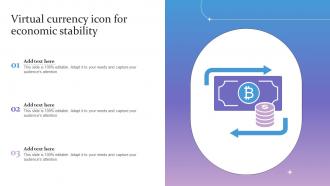 Virtual Currency Icon For Economic Stability