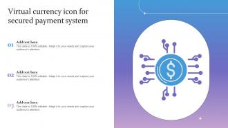 Virtual Currency Icon For Secured Payment System
