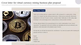 Virtual Currency Mining Business Plan Proposal Powerpoint Presentation Slides Appealing Ideas