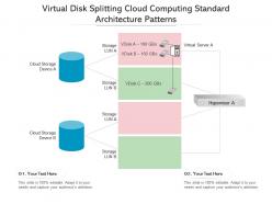 Virtual disk splitting cloud computing standard architecture patterns ppt presentation diagram