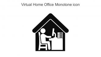 Virtual Home Office Monotone Icon In Powerpoint Pptx Png And Editable Eps Format