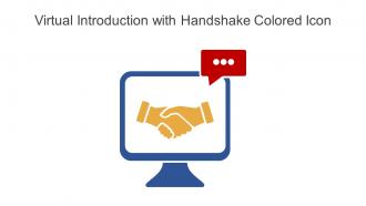 Virtual Introduction With Handshake Colored Icon In Powerpoint Pptx Png And Editable Eps Format