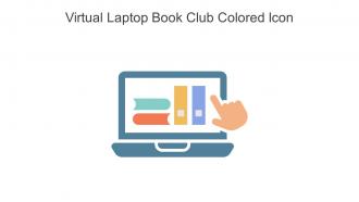 Virtual Laptop Book Club Colored Icon In Powerpoint Pptx Png And Editable Eps Format