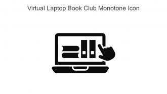Virtual Laptop Book Club Monotone Icon In Powerpoint Pptx Png And Editable Eps Format