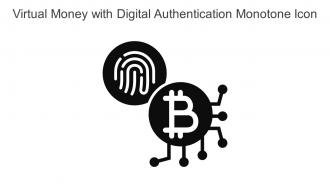 Virtual Money With Digital Authentication Monotone Icon In Powerpoint Pptx Png And Editable Eps Format
