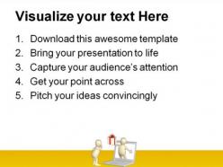 Virtual online gift computer powerpoint templates and powerpoint backgrounds 0811