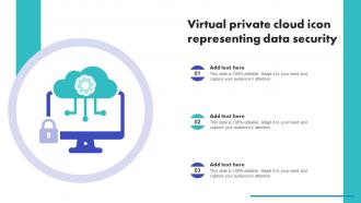 Virtual Private Cloud Icon Representing Data Security