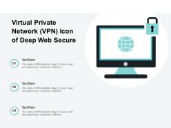 Virtual private network vpn icon of deep web secure