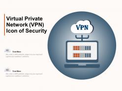Virtual private network vpn icon of security