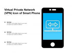 Virtual private network vpn icon of smart phone