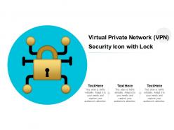 Virtual private network vpn security icon with lock