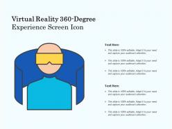 Virtual Reality 360 Degree Experience Screen Icon