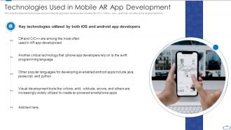 Virtual reality and augmented reality technologies used in mobile ppt model outline