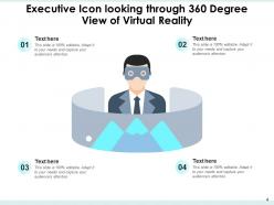 Virtual reality icon technology business presentation environment interacting executive