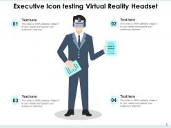 Virtual reality icon technology business presentation environment interacting executive