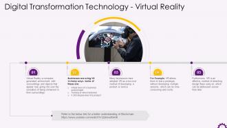 Virtual Reality In Digital Transformation Technologies Training Ppt
