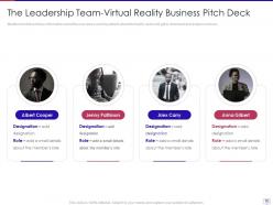 Virtual reality product pitch presentation complete deck